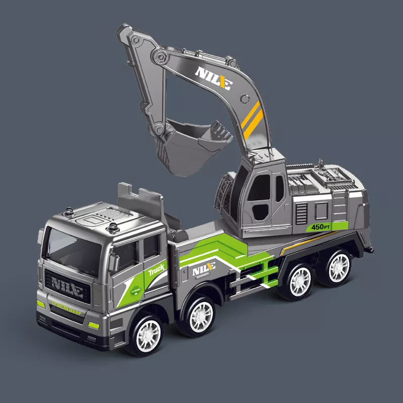 1:50 Scale Diecast Excavator Crane & Dump Truck Model Toy for Boys and Kids - Image 5