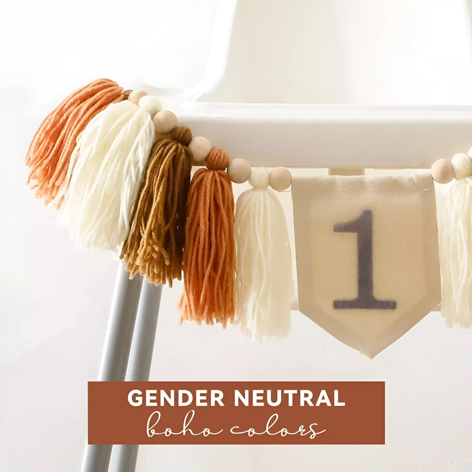 Happy Birthday Banner with Handmade Tassel & Balloon - Image 4