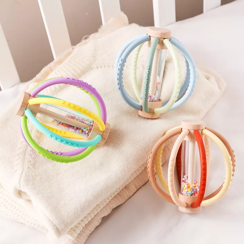 Silicone Rain Stick Teether Toy – Montessori Sensory Rainbow Rattle for Babies - Image 7