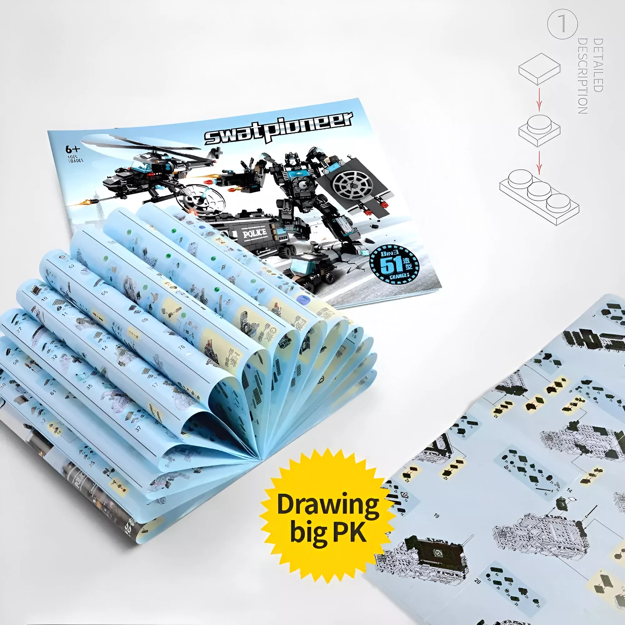 1000+ PCS Police Station Headquarters Building Set for Kids - Image 6