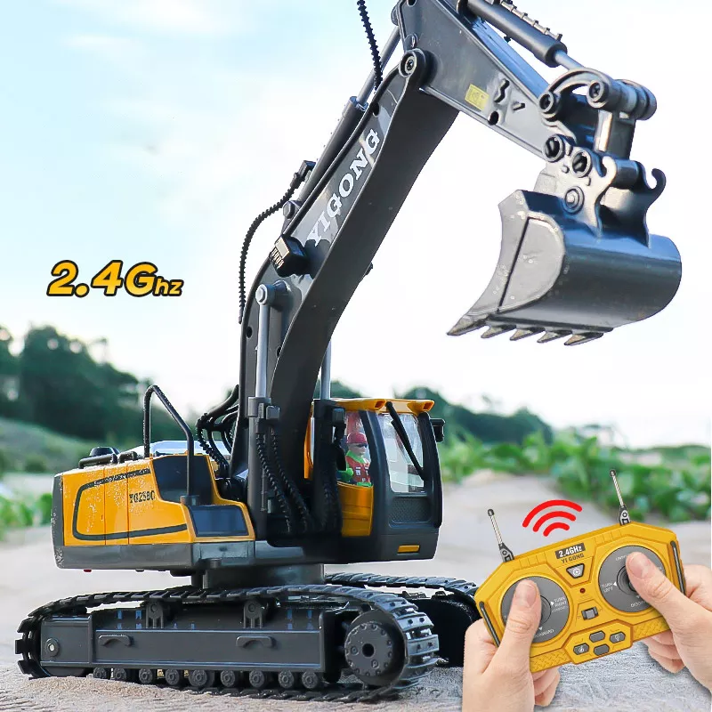 RC Construction Vehicle Set - Remote Control Excavator, Dump Truck & Bulldozer Toys - Image 4