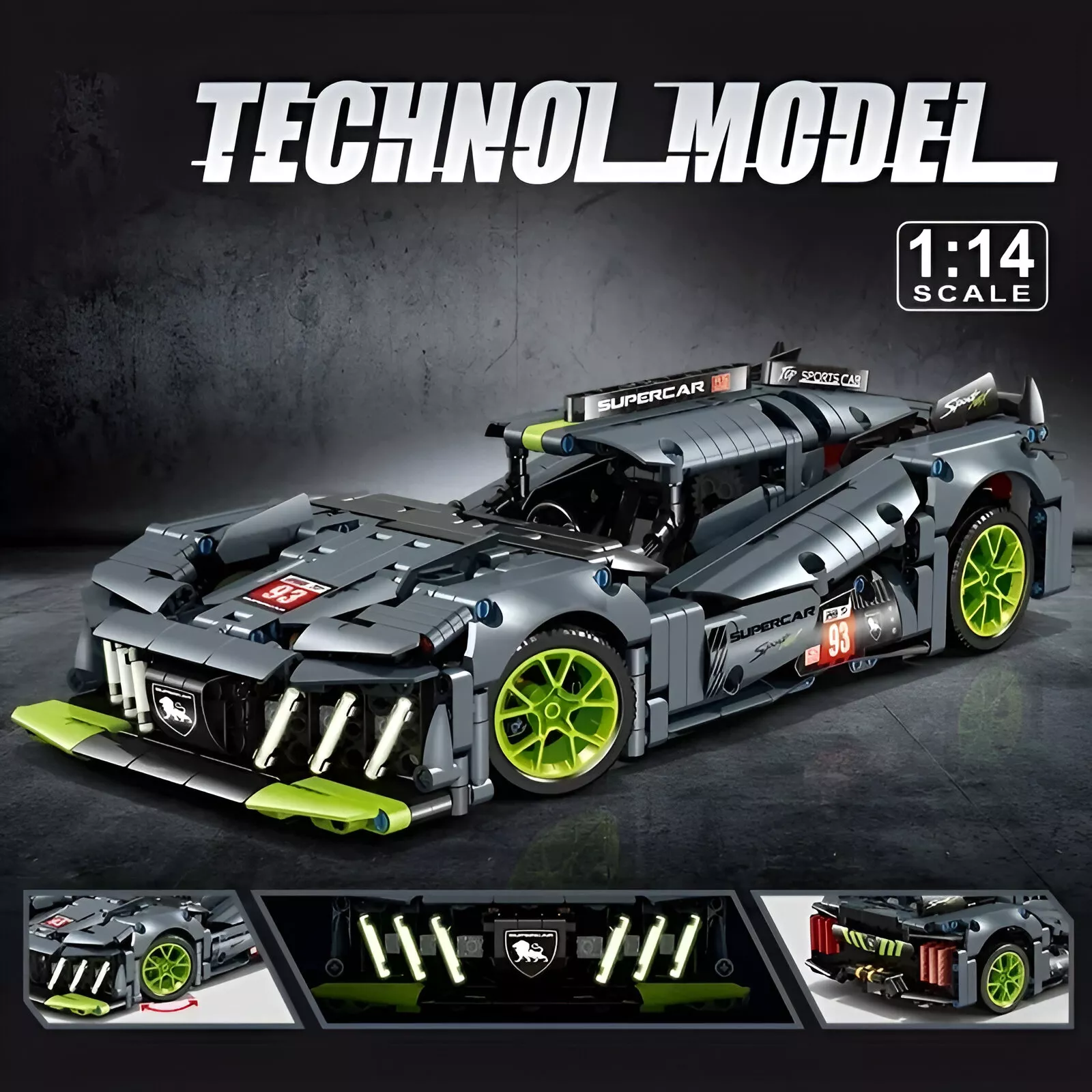1:14 Scale Building Block Racing Car Kit - Image 4