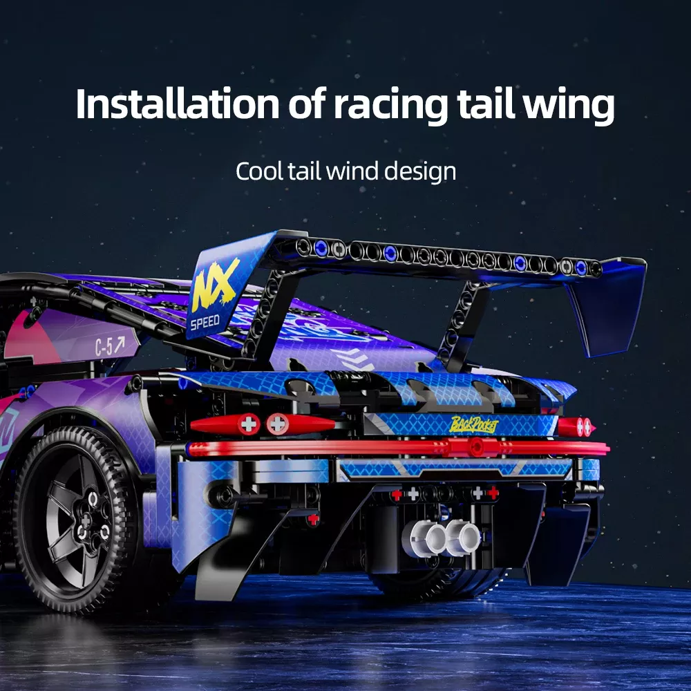 1611-Piece 1:10 Sport Car Building Block Set - Image 5