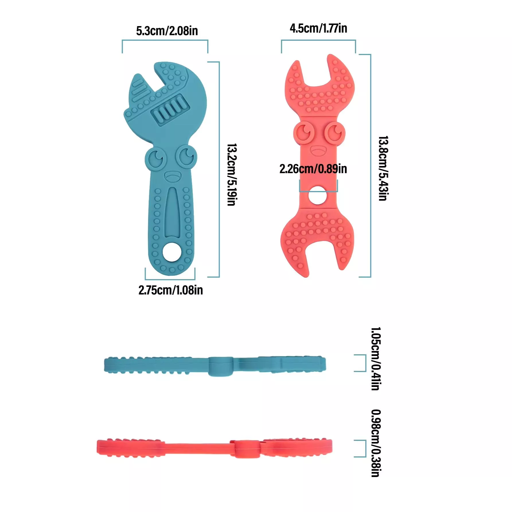 Silicone Baby Teether Toys - Cartoon Tool Shape for Teething & Sensory Development - Image 9