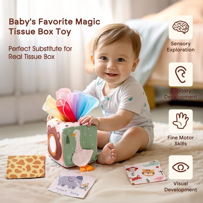 Colorful Cotton Tissue Box Toy - Image 2