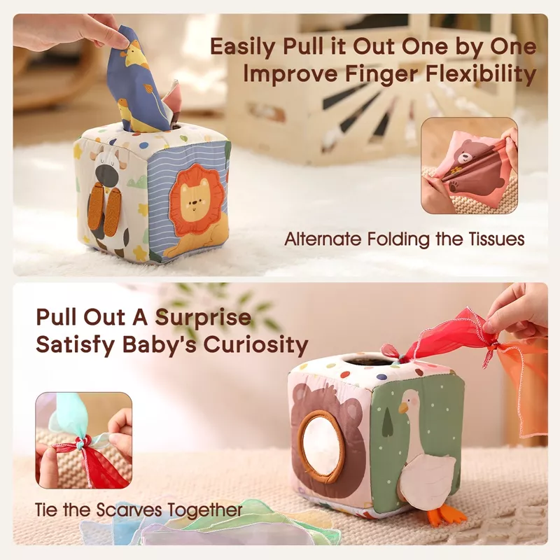 Colorful Cotton Tissue Box Toy - Image 4