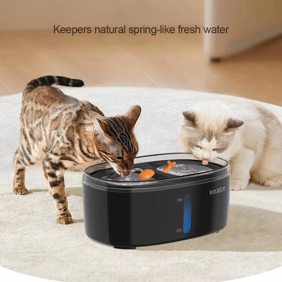 2.5L Automatic Dual-Bowl Cat Water Fountain for Multiple Pets - Image 2