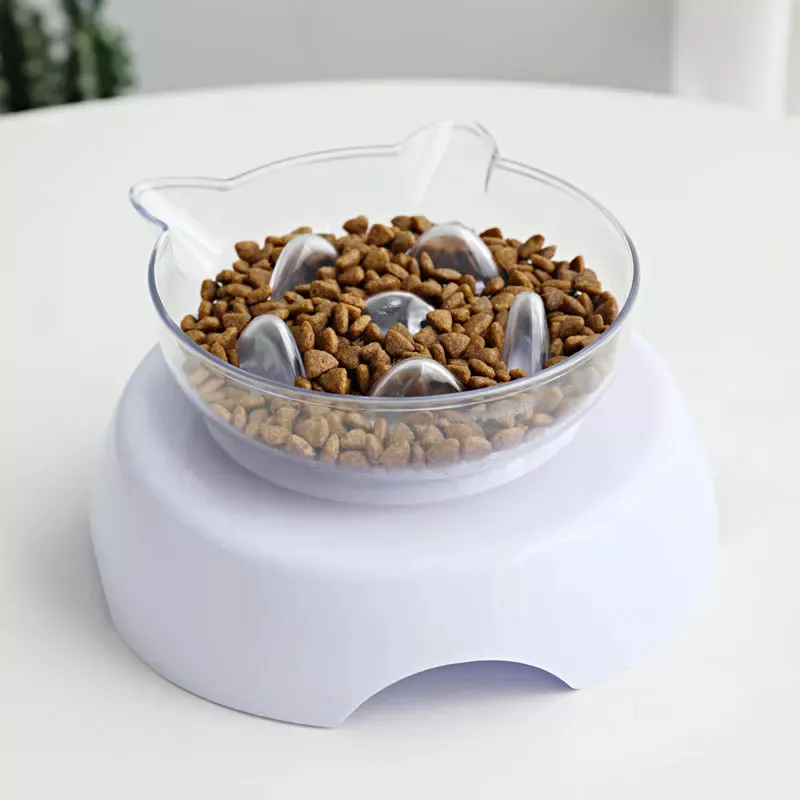 15° Tilted Slow Feeder Cat Bowl