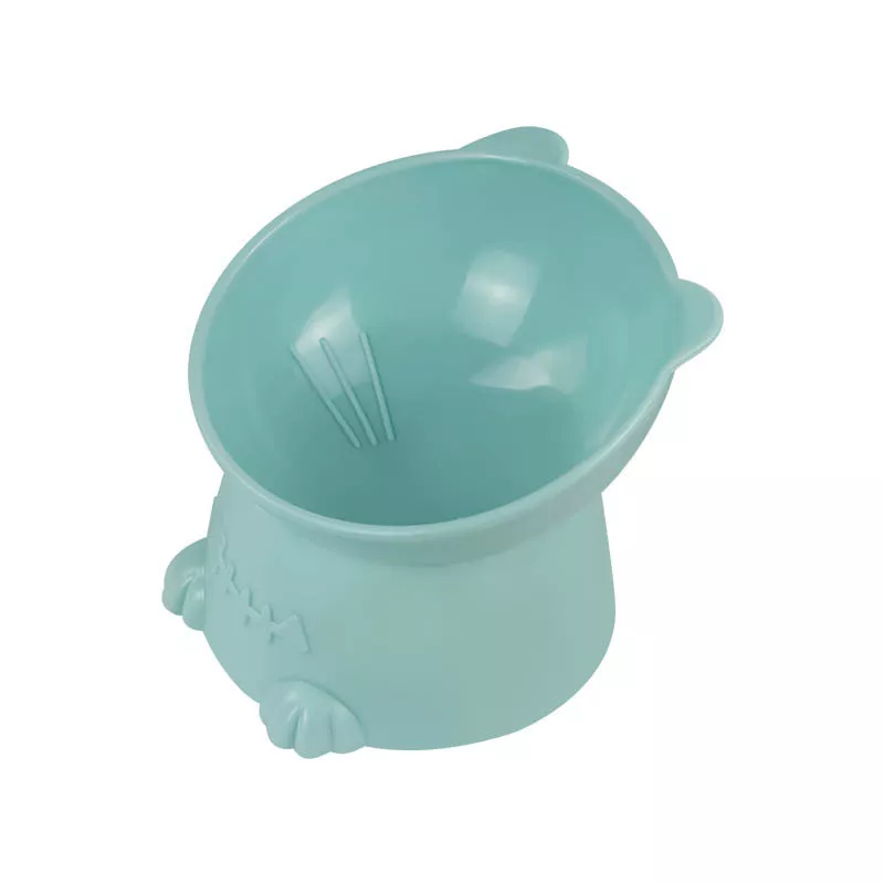 Cartoon Cat Shape Tilted Pet Bowl with Raised Base - Image 6
