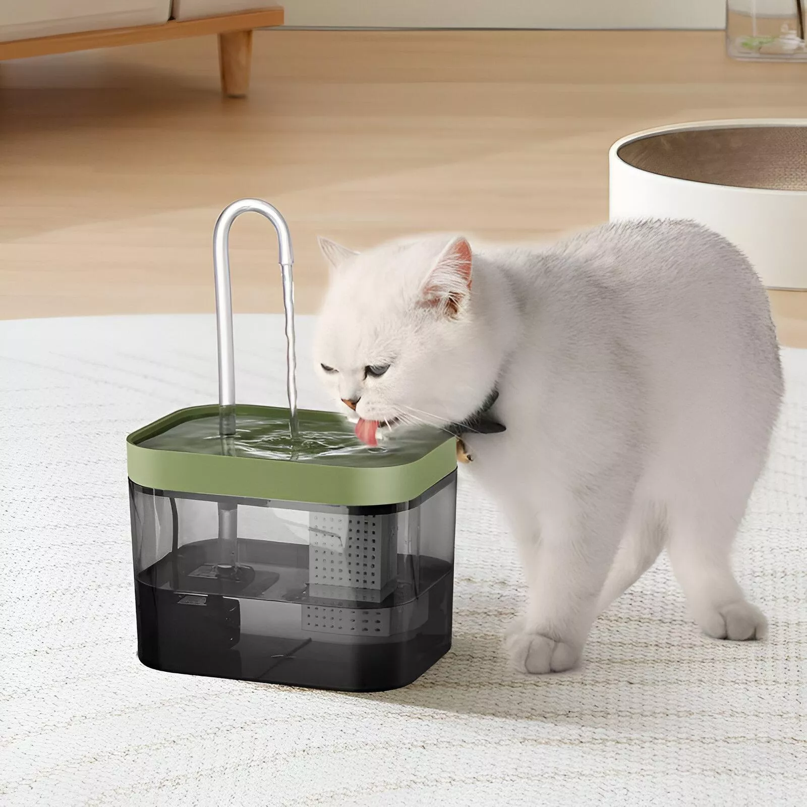 Cat Water Fountain – Auto Filter USB Electric Mute Recirculating Water Dispenser for Cats - Image 2