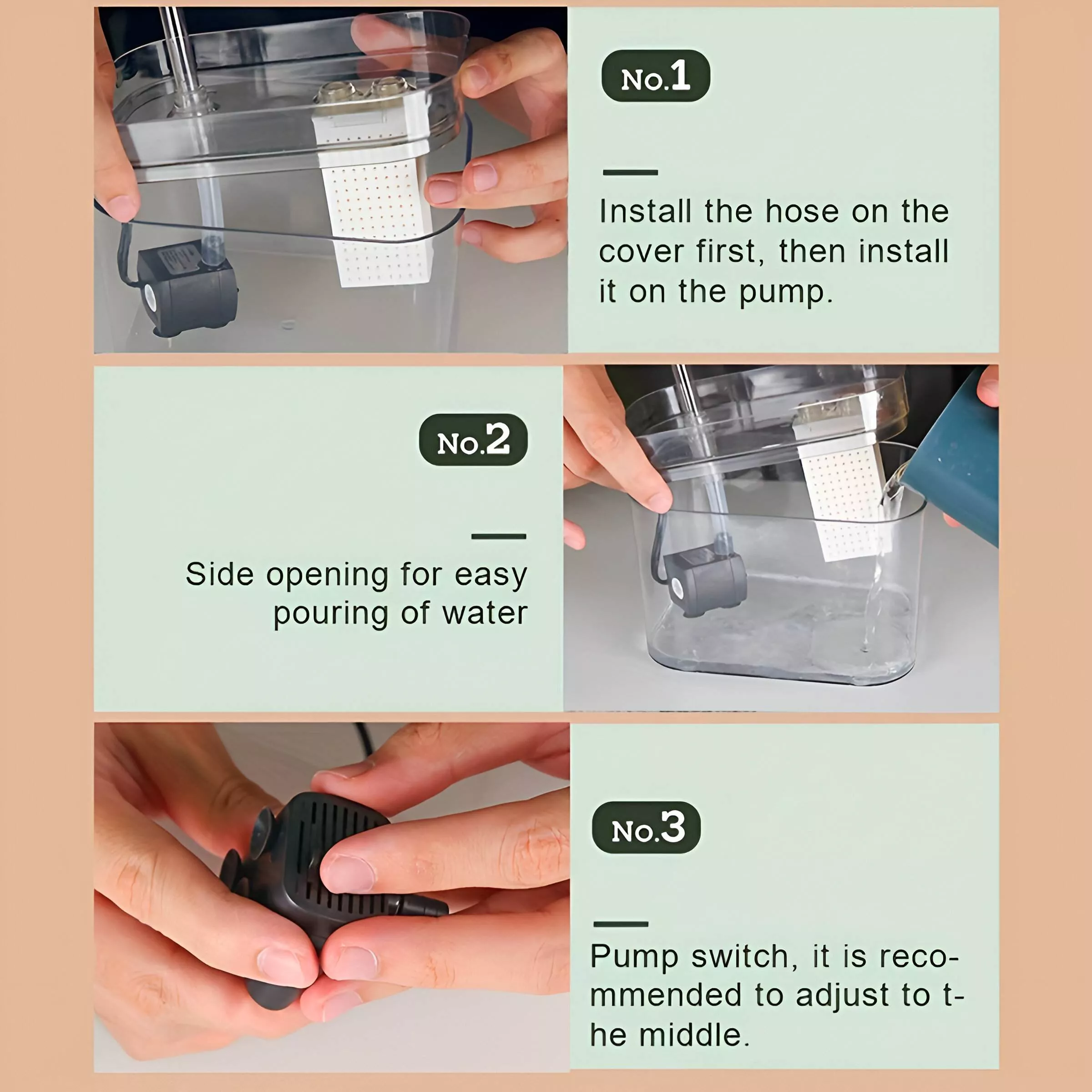 Cat Water Fountain – Auto Filter USB Electric Mute Recirculating Water Dispenser for Cats - Image 5