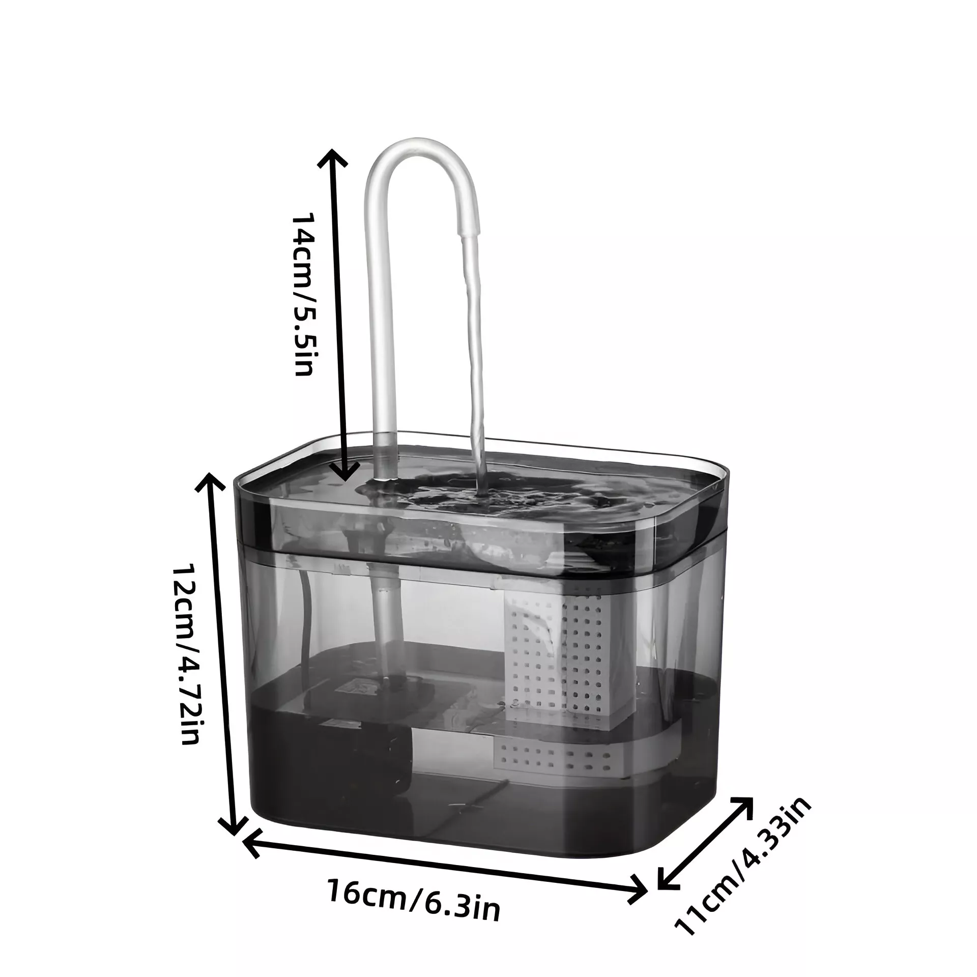 Cat Water Fountain – Auto Filter USB Electric Mute Recirculating Water Dispenser for Cats - Image 6