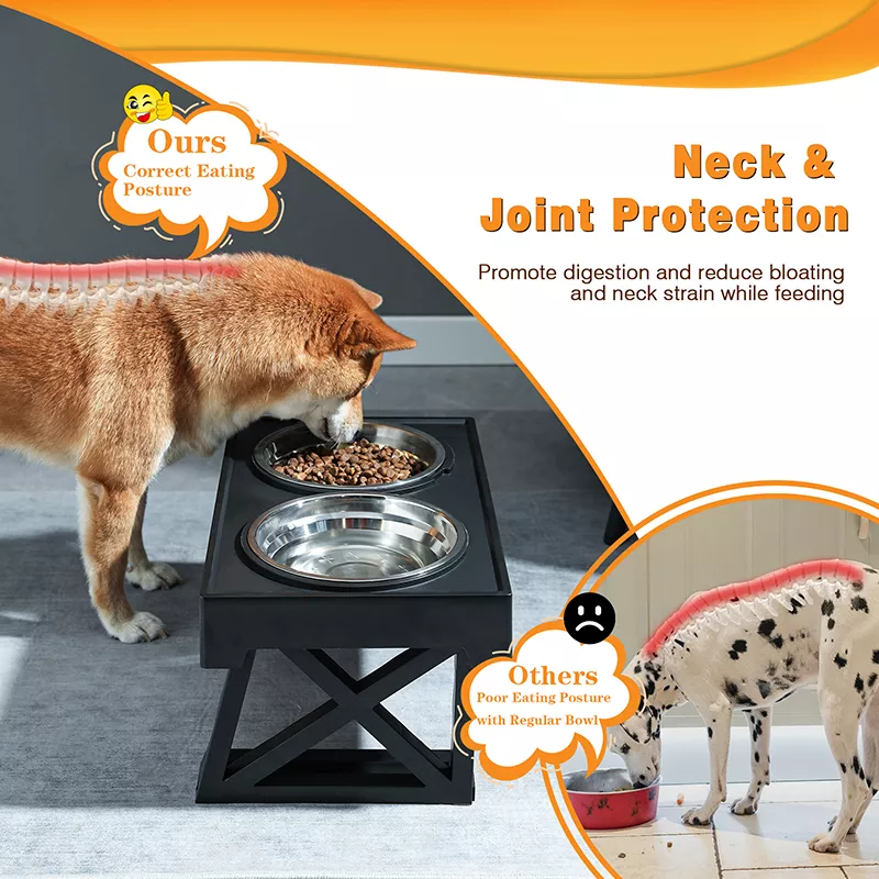 Adjustable Elevated Dog Bowls with Slow Feeder for Medium & Large Dogs - Image 4