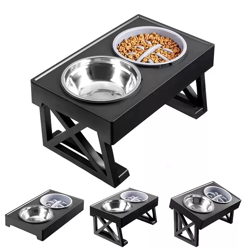 Adjustable Elevated Dog Bowls with Slow Feeder for Medium & Large Dogs - Image 6