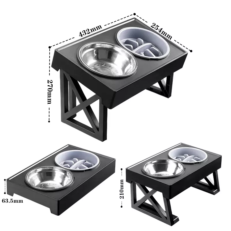 Adjustable Elevated Dog Bowls with Slow Feeder for Medium & Large Dogs - Image 7