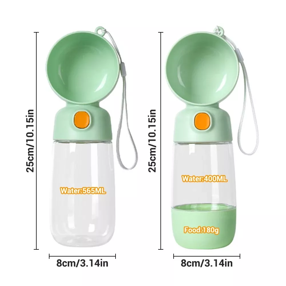 Portable 2-in-1 Dog Water Bottle & Food Container - Image 8