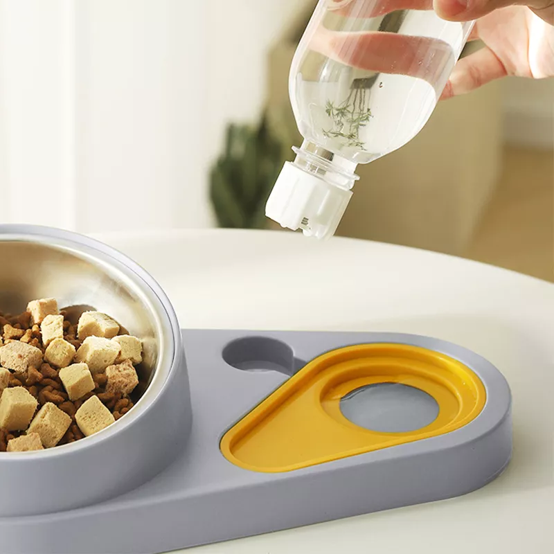 2-in-1 Automatic Pet Water Fountain & Raised Food Bowl - Image 2