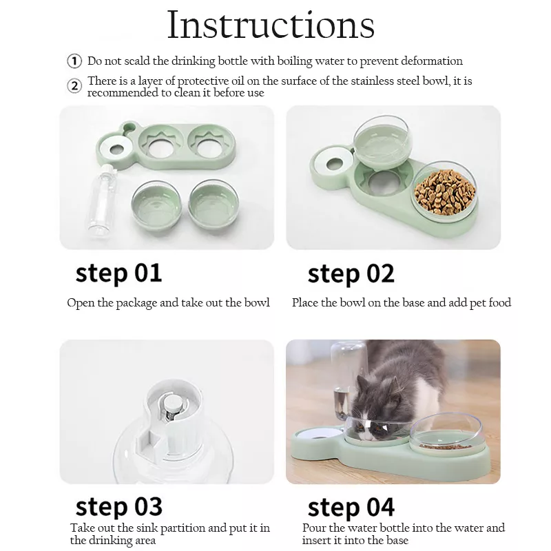 Automatic Pet Feeder for Dogs and Cats – Dual Food and Water Bowls with Dispenser - Image 4