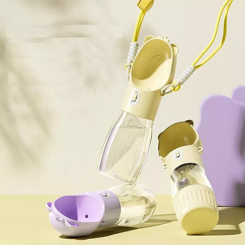 Portable Dog Water Bottle with Drinking Bowl – Perfect for Outdoor Walks and Hikes