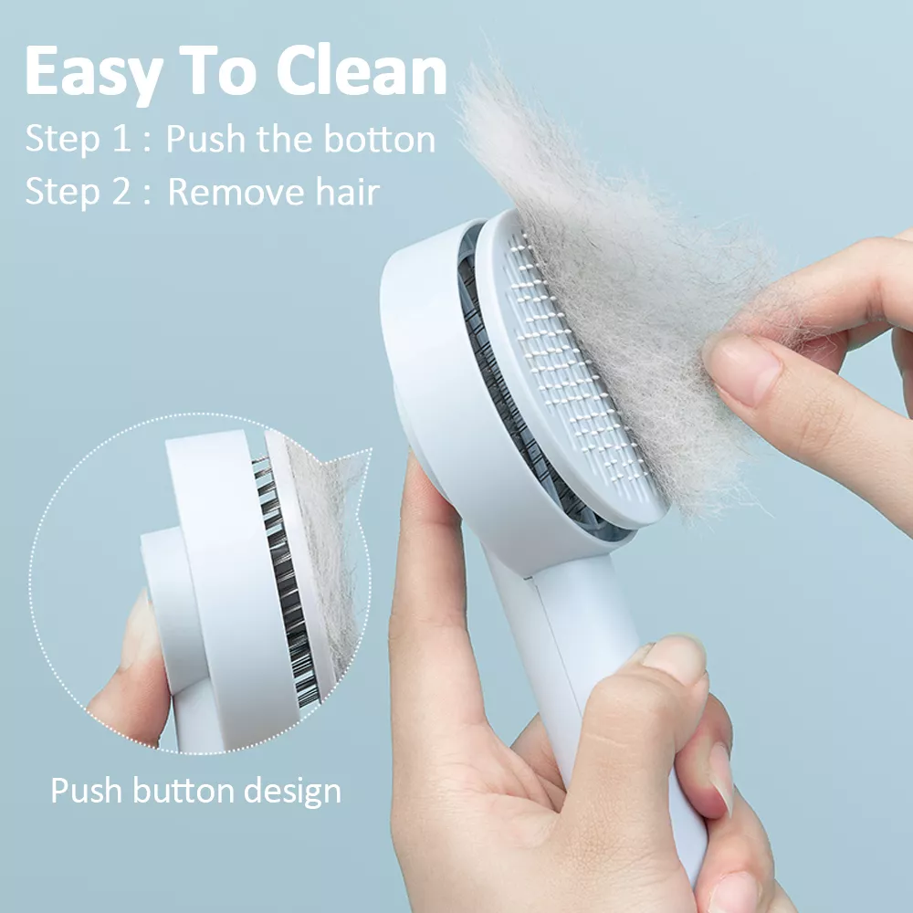Pet Hair Removal Comb Self-Cleaning Brush for Cats & Dogs - Image 4