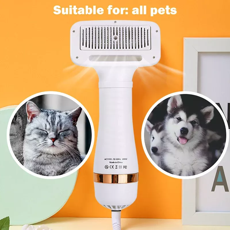 2-in-1 Quiet Pet Dryer and Comb Brush with Adjustable Temperature Control - Image 2