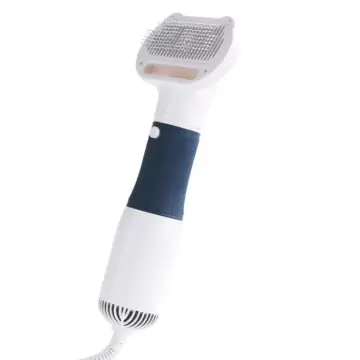 3-in-1 Quiet Pet Dryer and Grooming Brush with Low Noise and Adjustable Settings