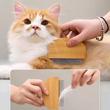 Bamboo Dog and Cat Grooming Comb - Hair Remover & Massage Tool