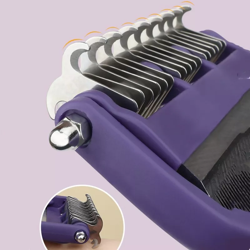 Double-Sided Foldable Dog Brush and Comb for Grooming & Hair Removal - Image 5