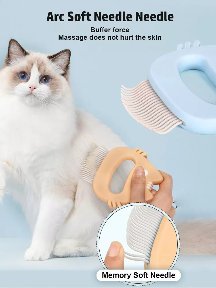Soft Teeth Cat Deshedding Comb & Massage Brush for Kittens and Puppies - Image 5