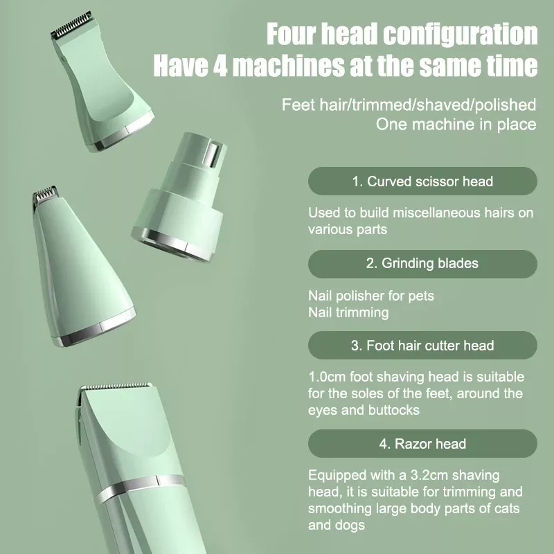 4-in-1 Cordless Pet Grooming Kit - Image 4