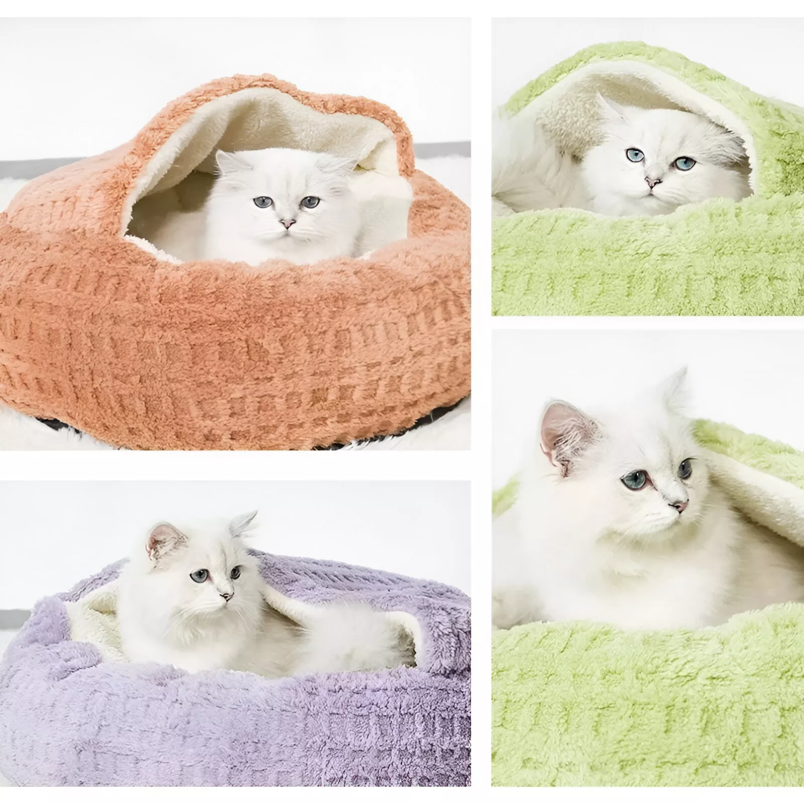 Warm Cotton Cat Bed Cave for Small Dogs & Cats - Soft Nest with Non-Slip Cushion - Image 6