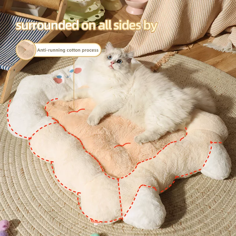 Cozy Cat Bed with Winter Warmth and All-Season Comfort - Image 6