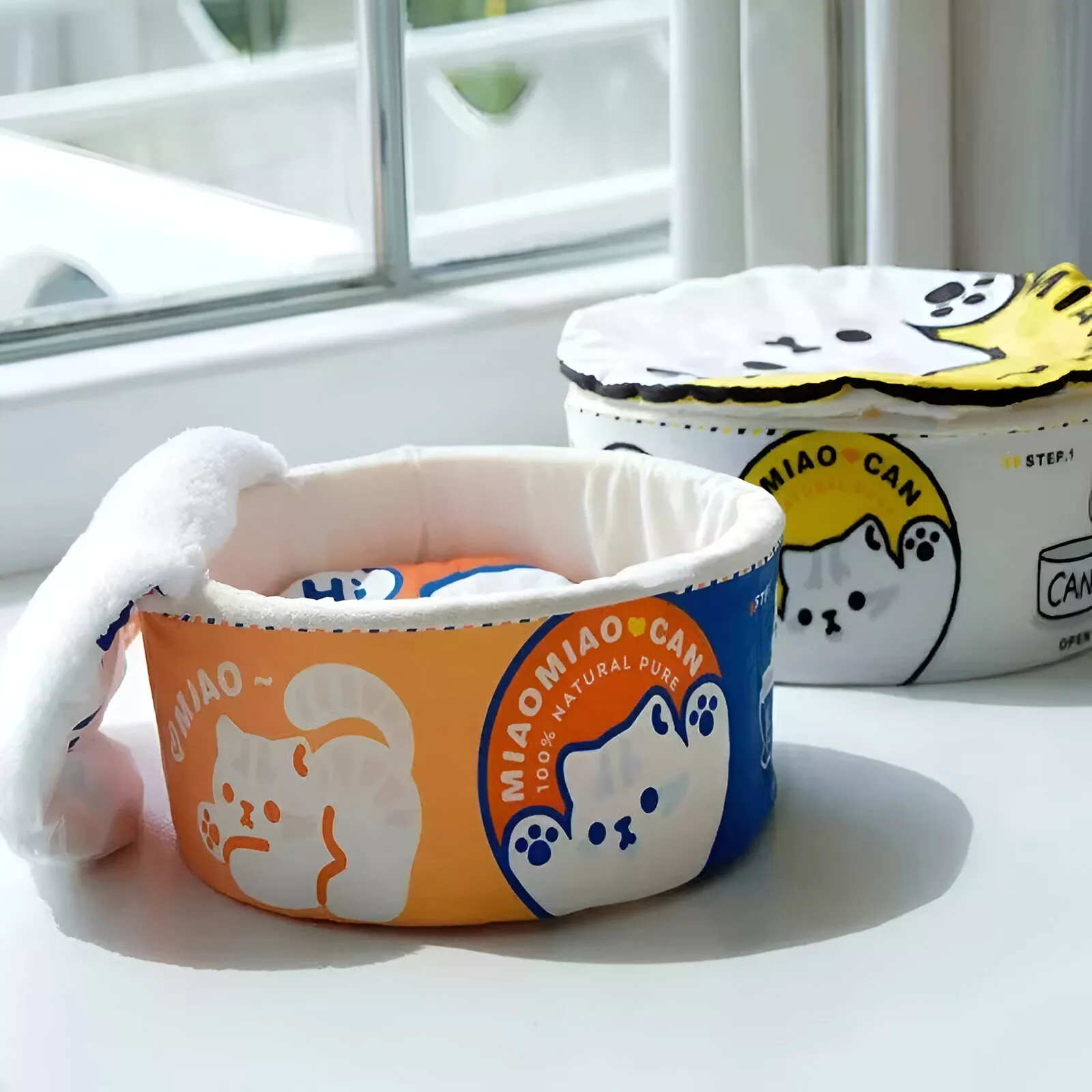 Pet Bed With Removable Mat - Cozy Udon Noodle House for Cats and Dogs - Image 7