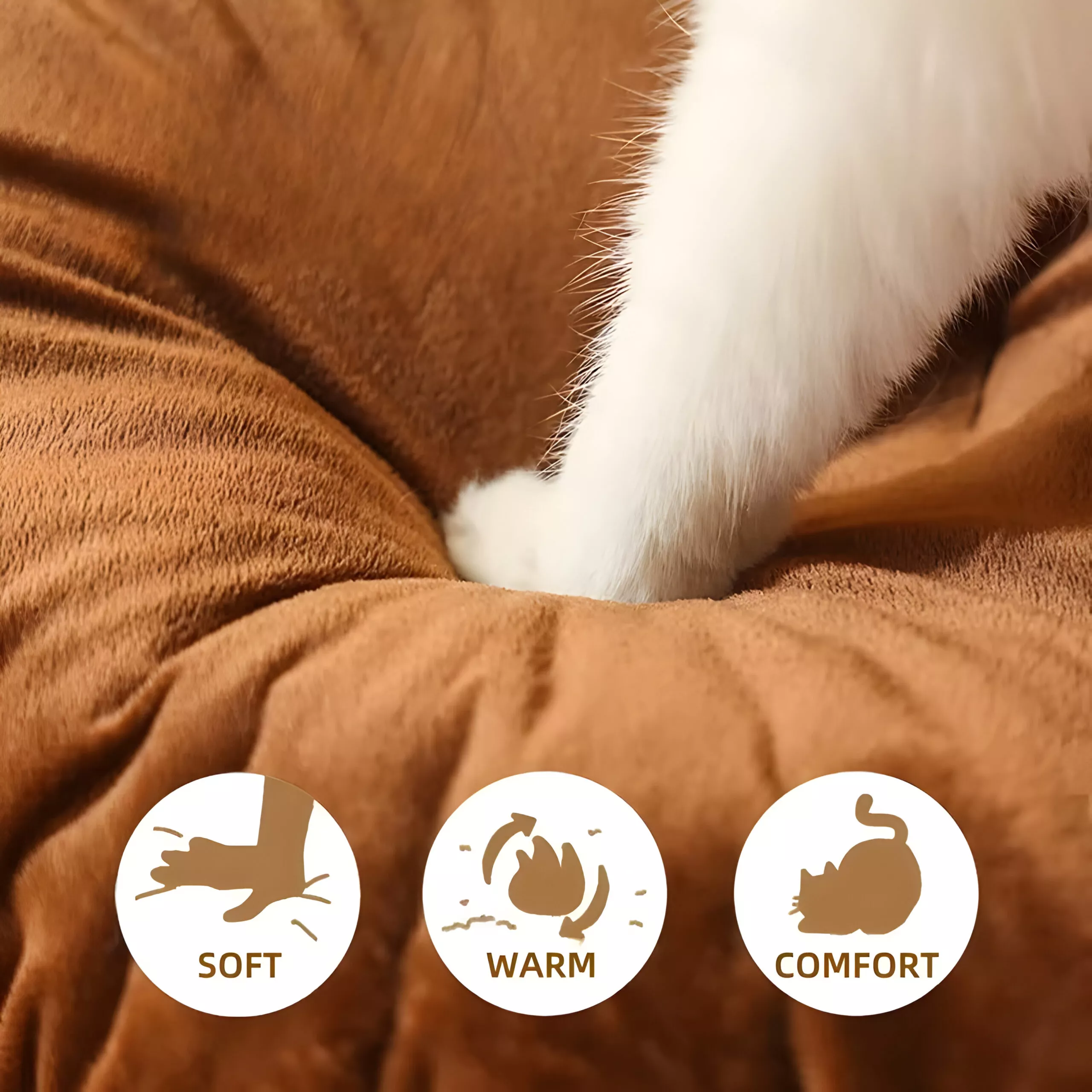 Cozy Cartoon Cat Bed - Washable Deep Sleep Tent for Small and Medium Pets - Image 5