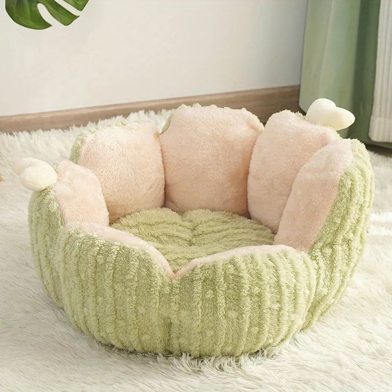 Fluffy Cat & Puppy Bed - Plush Winter Pet House & Cushion - Image 4