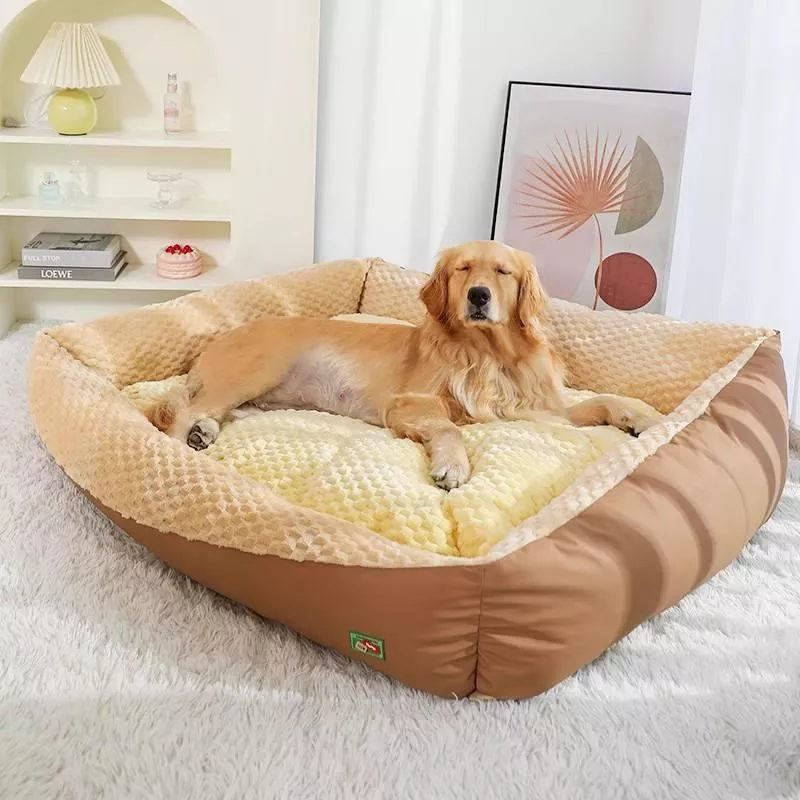 Cozy Winter Pet Bed for Dogs and Cats - Warm, Plush, and Comfortable