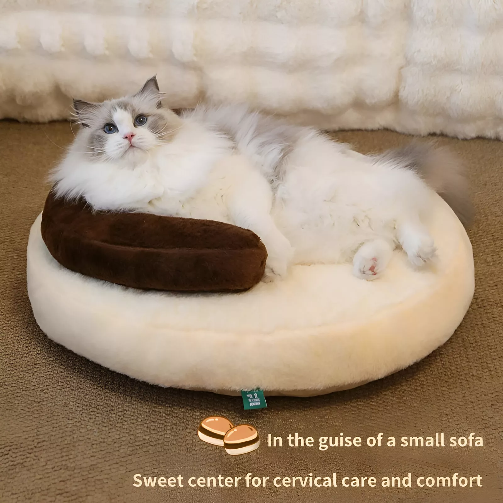 Cozy Winter Cat Bed Cave - Image 2