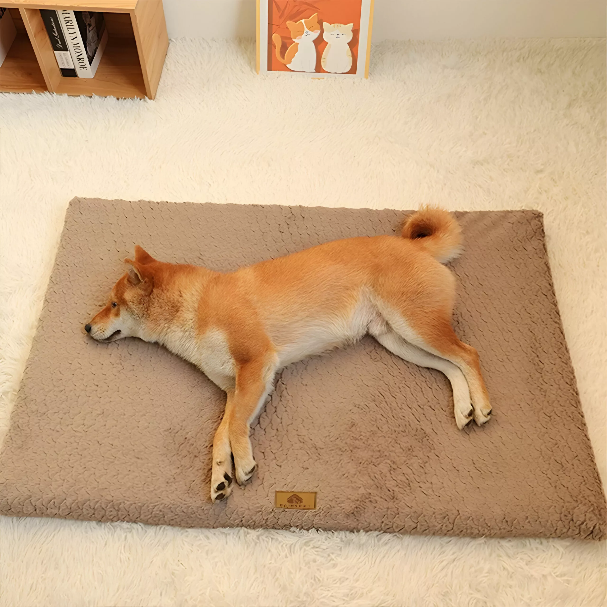 Cozy Corduroy Dog Bed - Soft & Breathable Cushion - Image 3