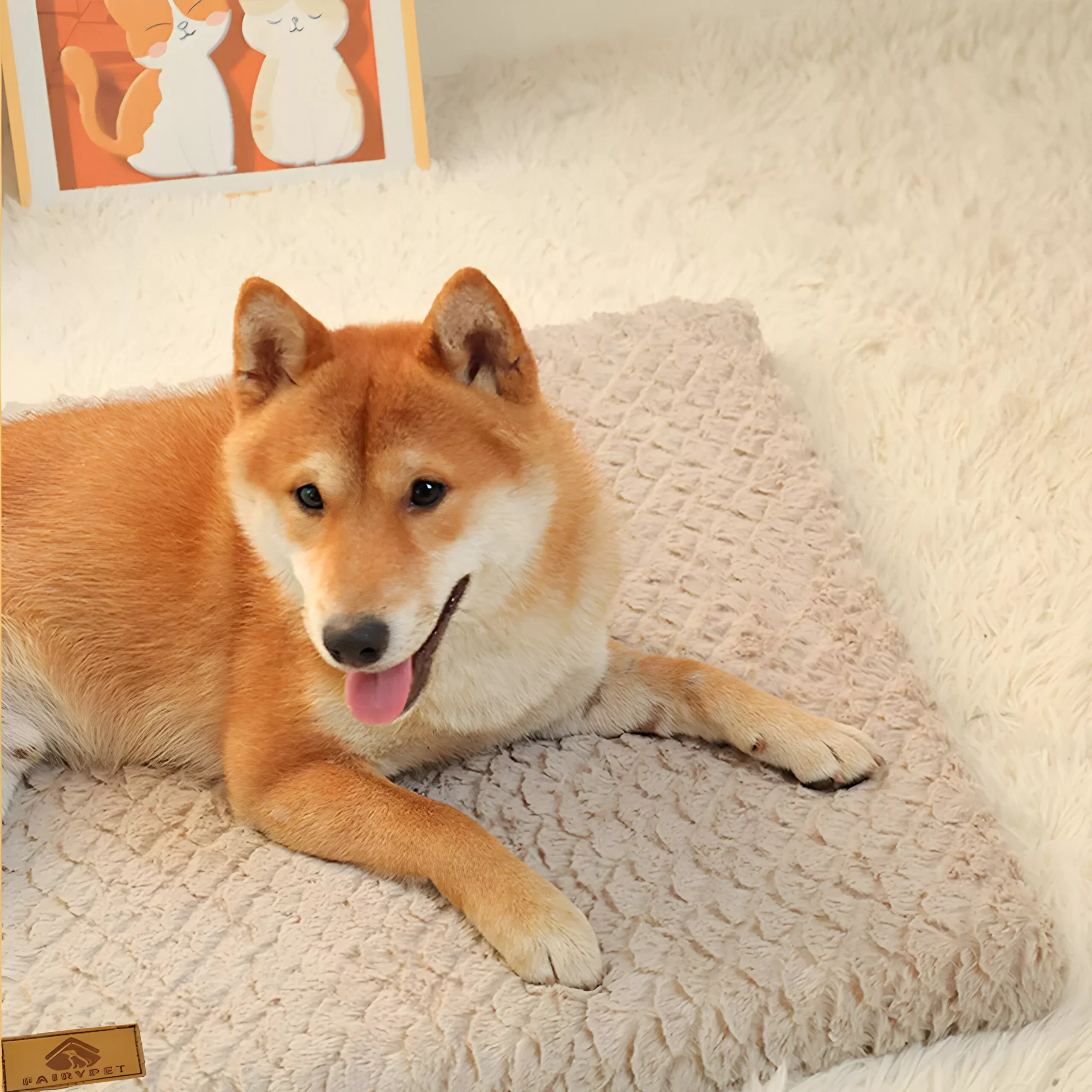Cozy Corduroy Dog Bed - Soft & Breathable Cushion - Image 4