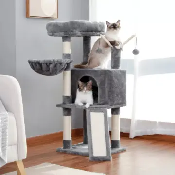 105CM Multi-Level Cat Tree Condo with Perch, Scratch Posts & Interactive Toys