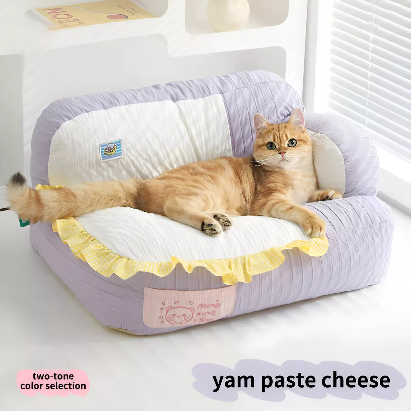 All-Season Plush Cat Bed with Comfort and Security - Image 5