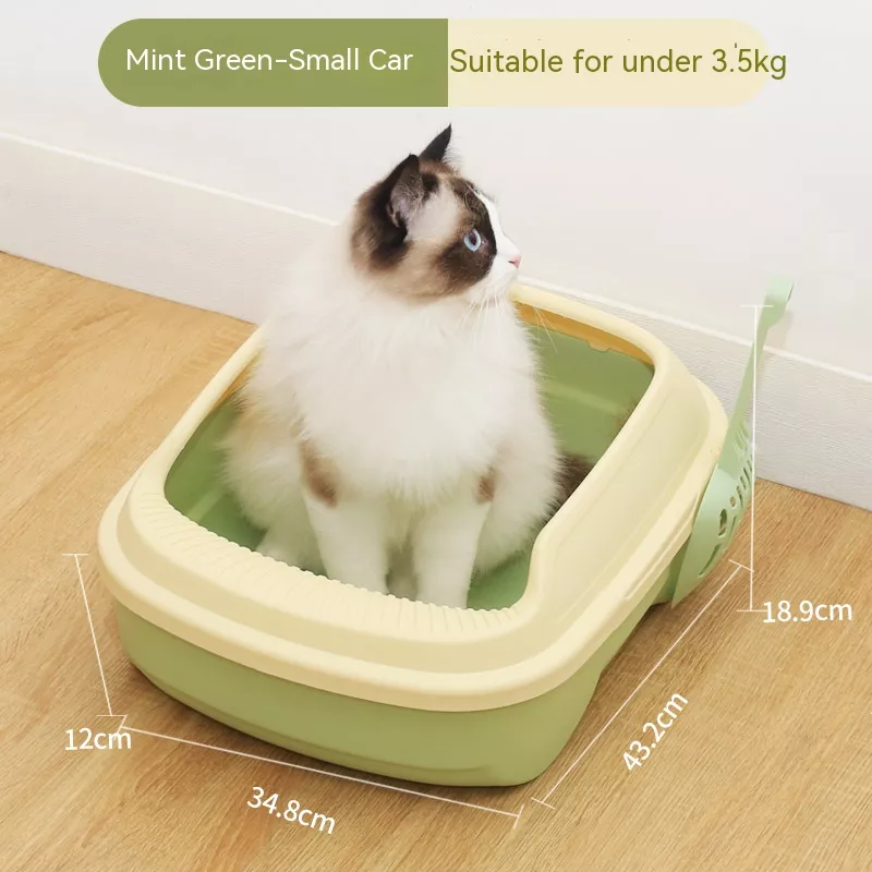 Plastic Semi-Enclosed Cat Litter Box - Image 5
