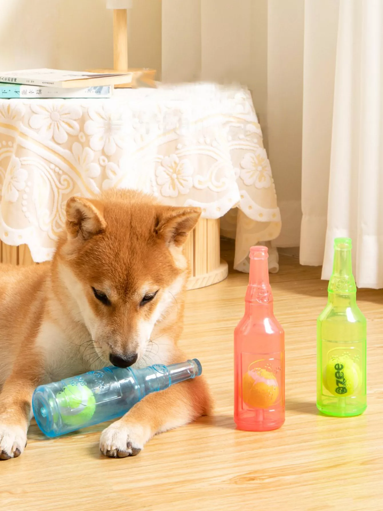 Floating Rubber Tennis Bottle Dog Toy – Stress Reliever & Bite Resistant - Image 3