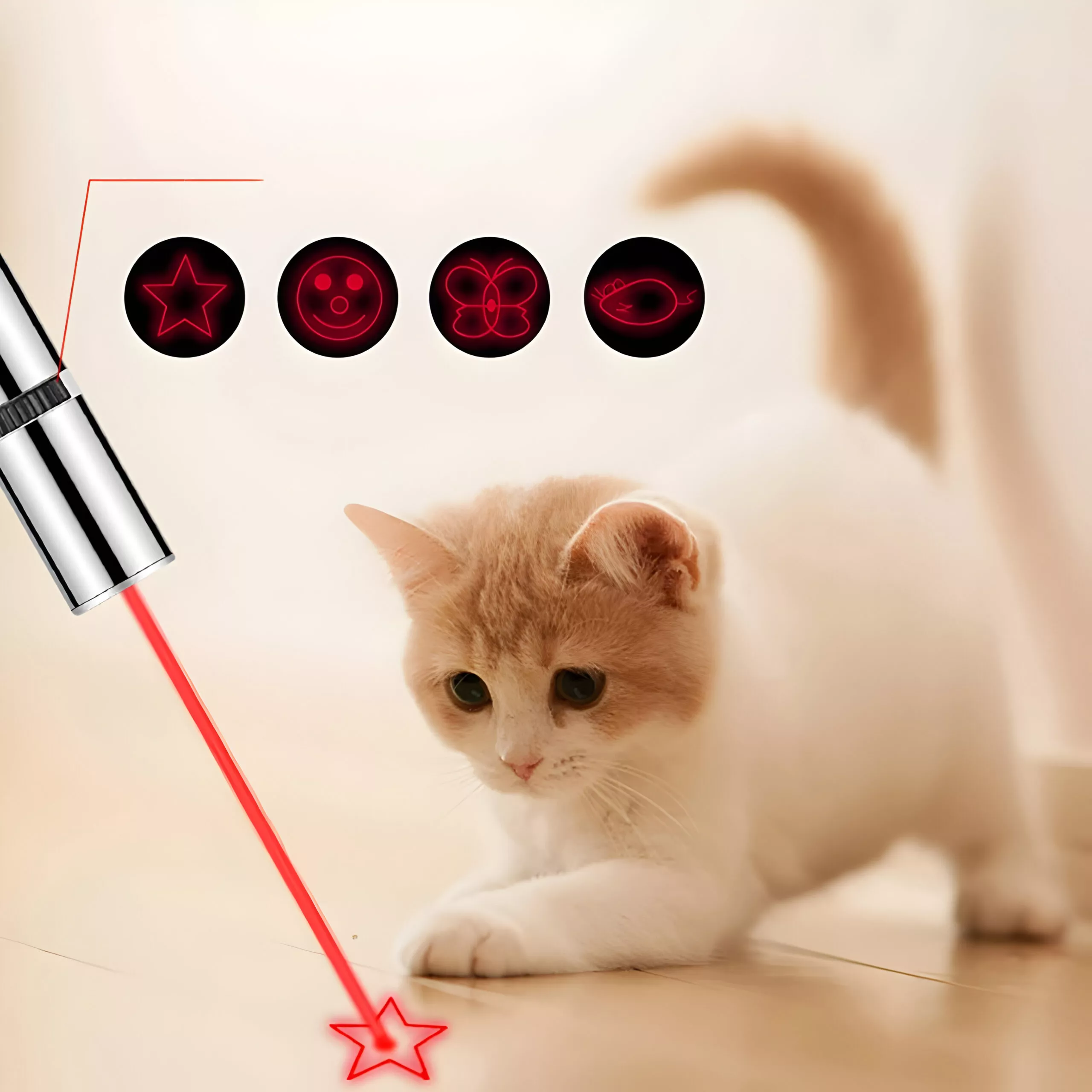 Laser Cat Toy with 5 Patterns & UV Light - Image 2
