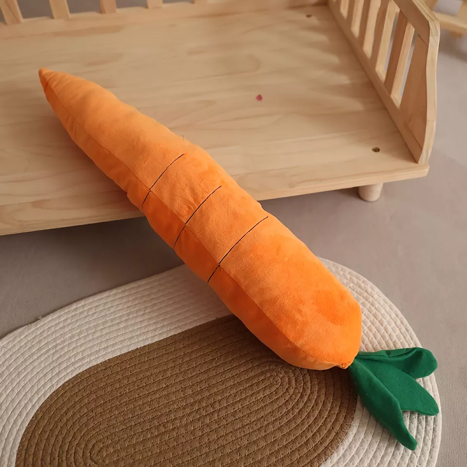 Carrot Plush Dog Toy - Image 3