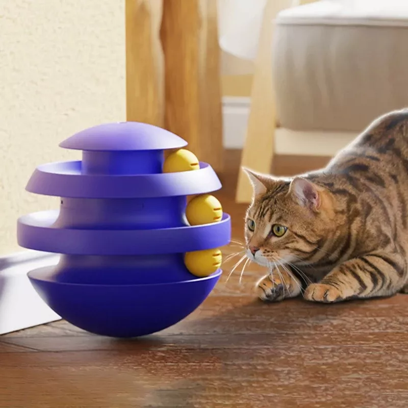 3-Layer Interactive Cat Toy Turntable