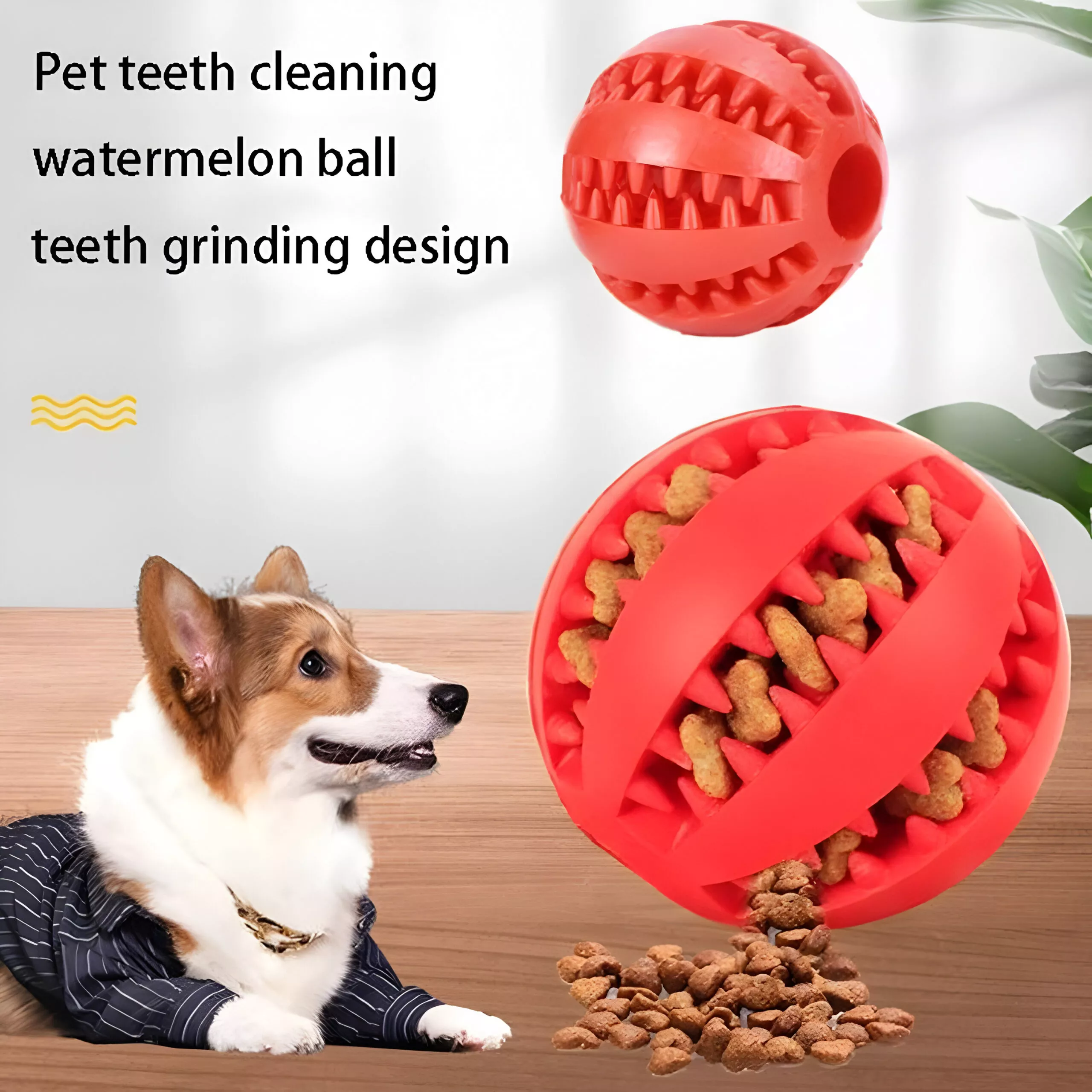 Interactive Elastic Dog Chew Ball – Extra-Tough Rubber Toy for Play & Teeth Cleaning - Image 2