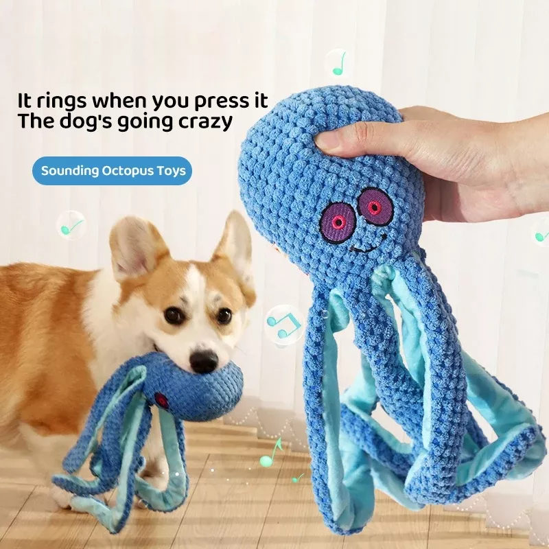 Teething Bite-Resistant Octopus Dog Toy - Image 2