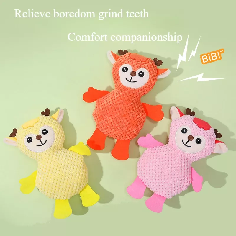 Cute Simulation Animal Plush Dog Toy - Soft Noise-Making Teeth Cleaning Toy - Image 2