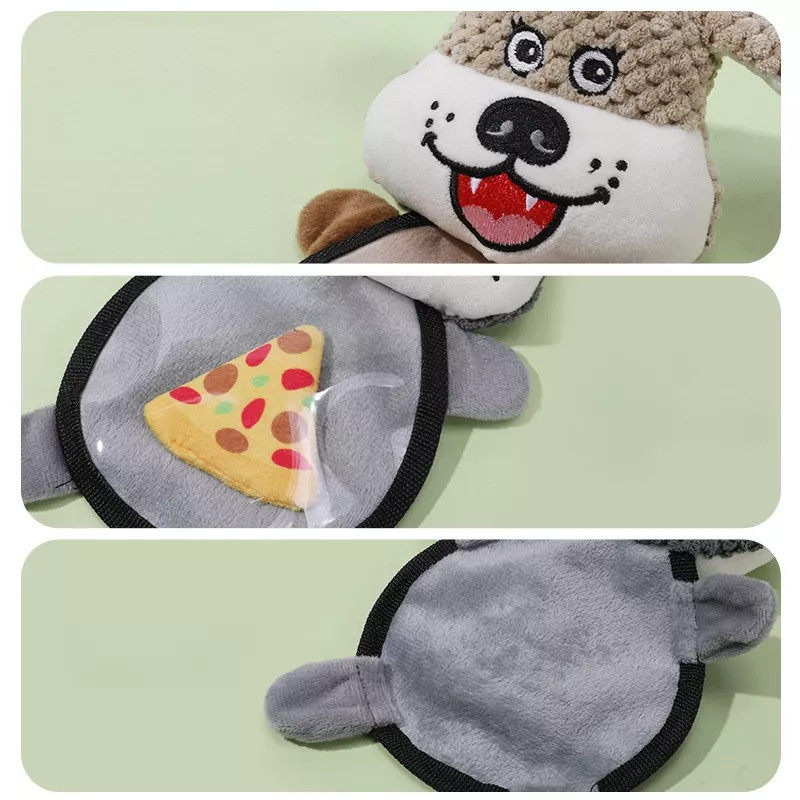 Self-Soothing Plush Dog Toys with Sound - Mouse & Squirrel Shaped Interactive Toy - Image 5